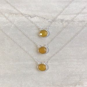 Sterling Silver Chalcedony Necklace